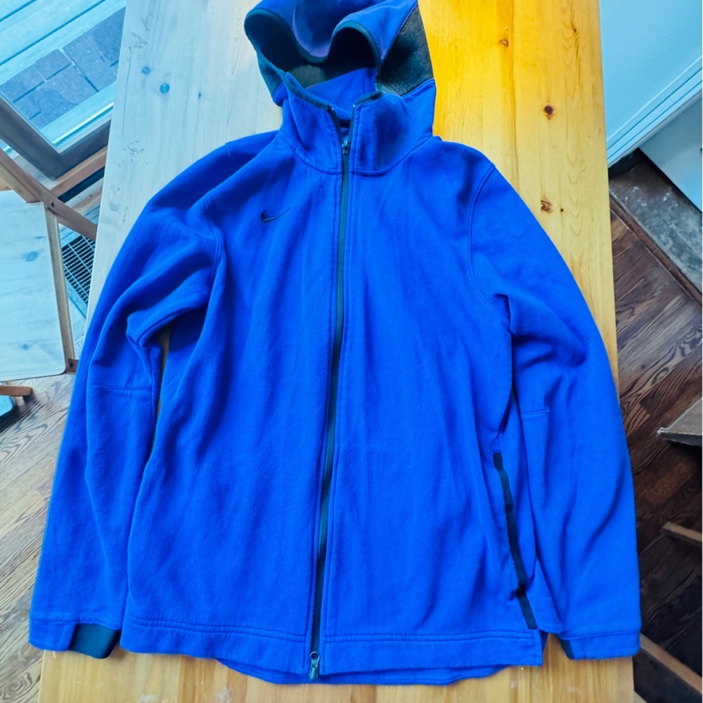 Nike full zip blue hoodie size large